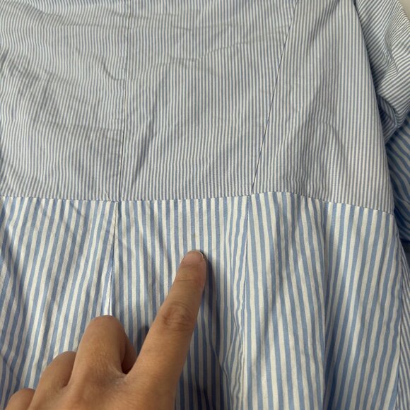 TOME Blue White Striped Halter Tie Sleeveless Dress Women's Size 6 - Picture 6 of 10